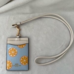 Coach Lanyard with orange design